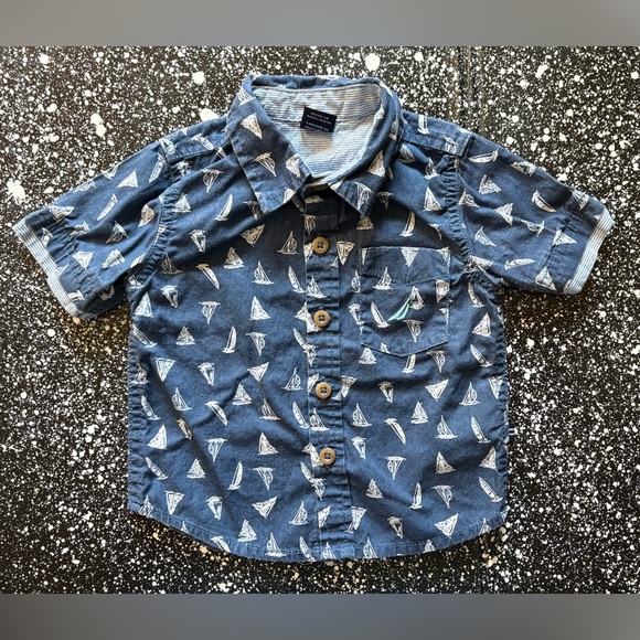 Nautica Button Down Shirt Baby Size 6-9 Months - Picture 1 of 3